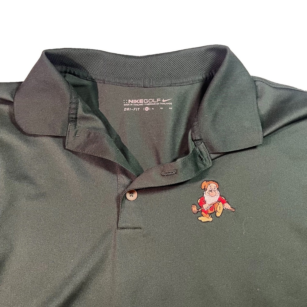Nike Golf Disney Grumpy Walt Disney World Polo Shirt XL Green Embroidered